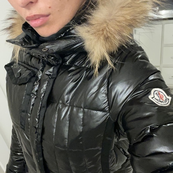 Winter Black Jacket Real Fur Size 1 - Picture 14 of 17